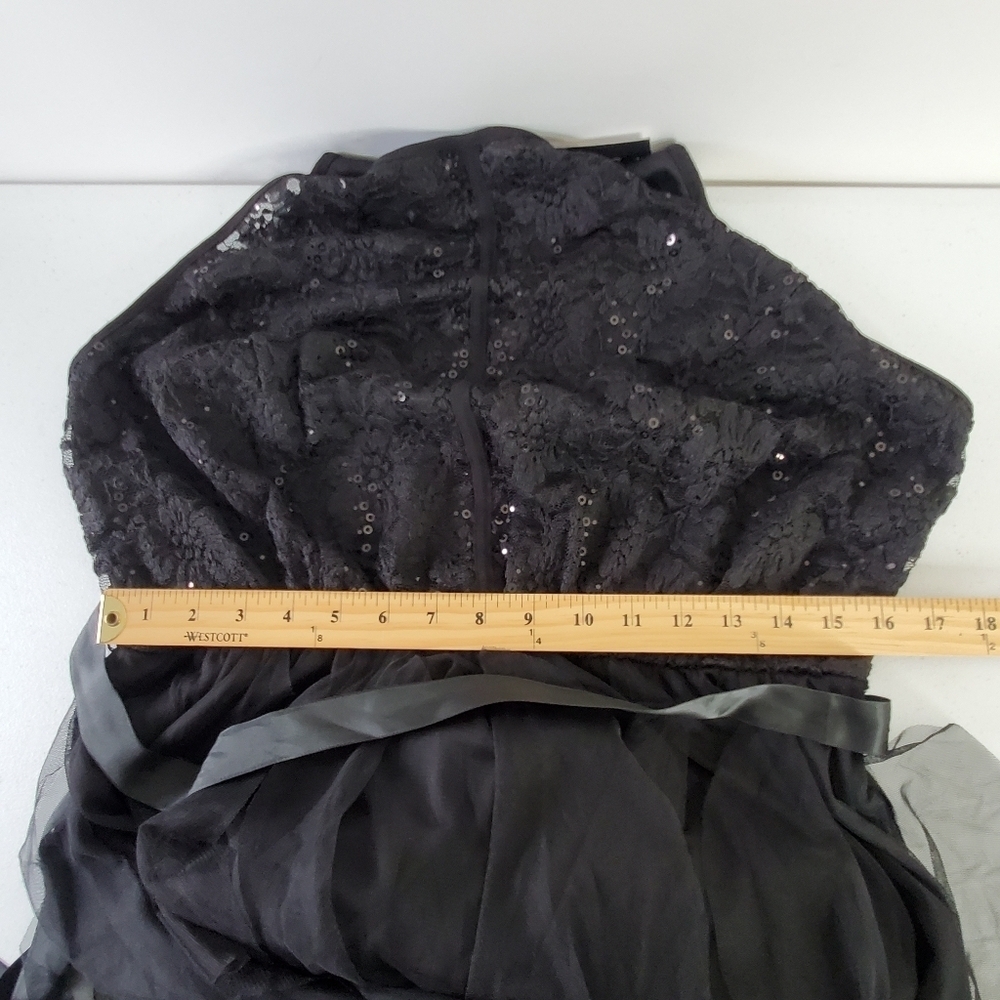 Candalite Sequin Lace Maxi Dress Size 1X Tiered Tulle Skirt Evening‎ Gown NEW - Picture 13 of 16